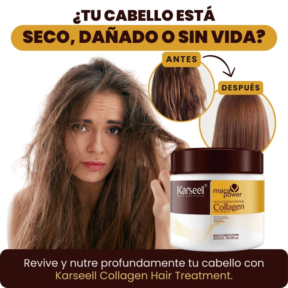 Mejor Mascarilla Capilar Con Colageno Karseell Producto Original 500-Ml-1